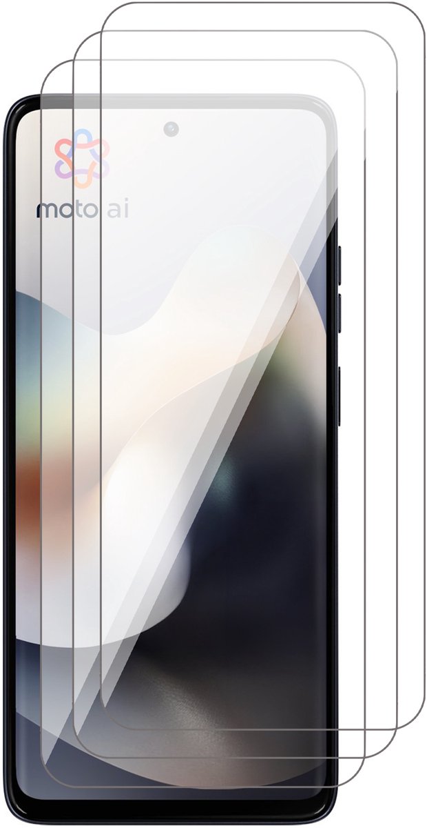 Screenprotector geschikt voor Motorola Moto G56 – 3 Stuks – UltraClear Gehard Glas – Case Friendly – 9H Krasbestendig