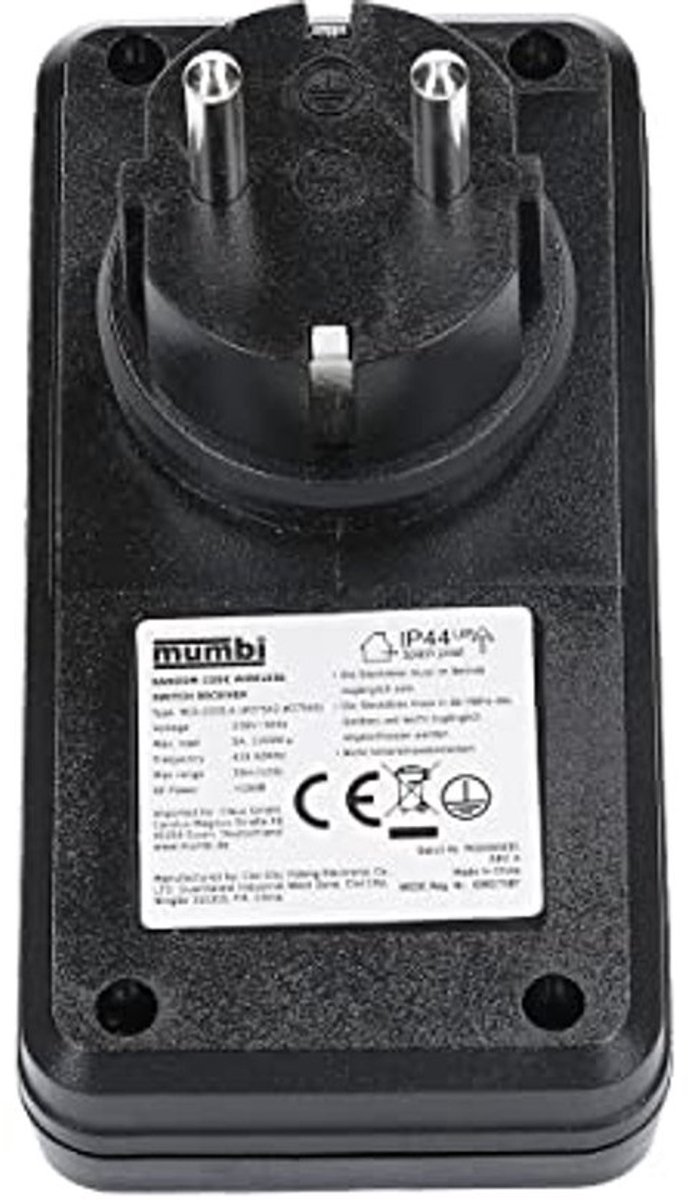 Stopcontactset voor buiten met radiobediening - 4x afstandsbedienbare stopcontacten, spatwaterdicht, 1100 Watt