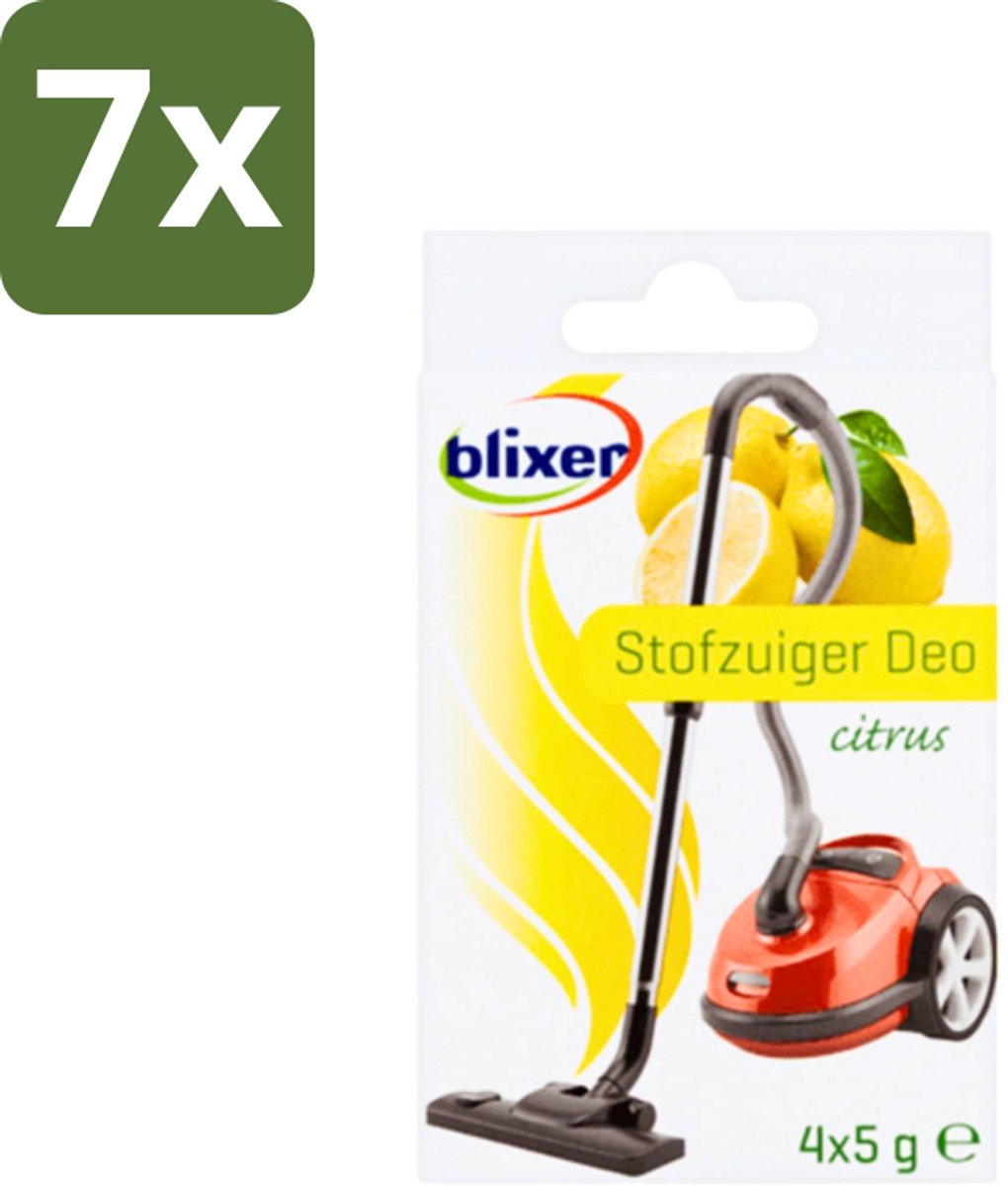7 x Blixer - Beckmann - Stofzuiger Deodorant - Citrus - 4 Geurverspreiders - Stofzuiger Geur - Citrusgeur - Geurverspreider - Frisse Lucht - Huishoudelijke Geur