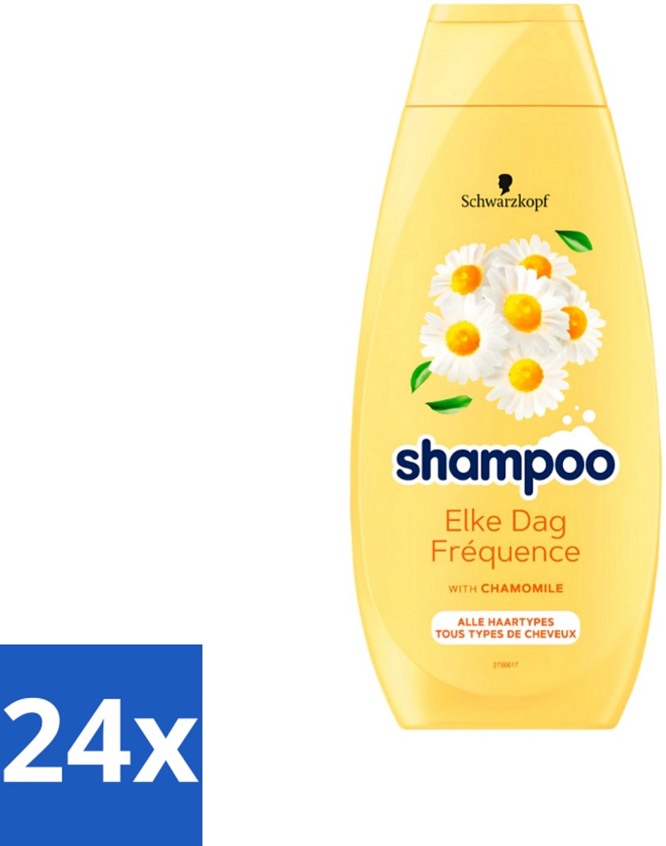 24 x Schwarzkopf - Shampoo - Elke dag - Kamille - Alle types haar - 400 ml - Kamille Shampoo - Shampoo Voor Dagelijks Gebruik - Shampoo Voor Alle Haartypes - Milde Shampoo - Shampoo Voor Gevoelig Haar