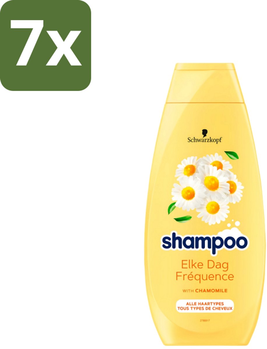 7 x Schwarzkopf - Shampoo - Elke dag - Kamille - Alle types haar - 400 ml - Shampoo Voor Haar - Kamille Shampoo - Elke Dag Shampoo - Haar Verzorging - Gevoelig Haar Shampoo