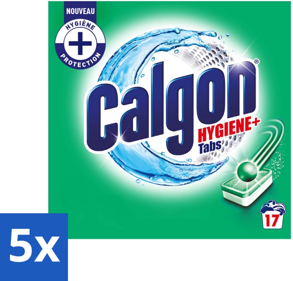 5 x Calgon - Ontkalkingsmiddel - 221 g - 17 Capsules - Ontkalken Wasmachine - Kalkaanslag - Wasmachine Reinigen - Wasmiddel - Wasmachine Beschermen