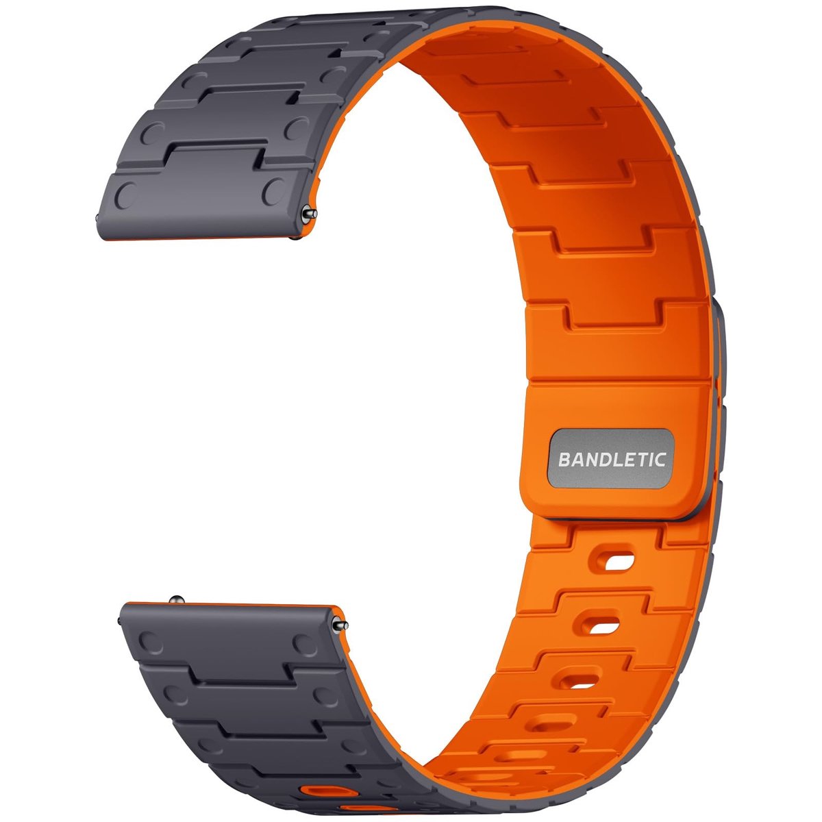 Elzusha - 20mm 22mm Magnetische Silikon Horlogeband voor Smartwatches