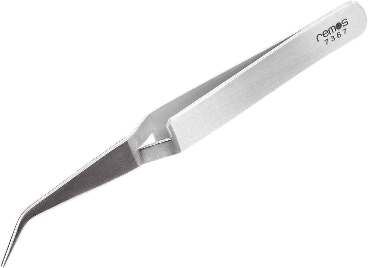 Elzusha - Zelfklevende Pincet met Gebogen Punt van RVS 11,5 cm