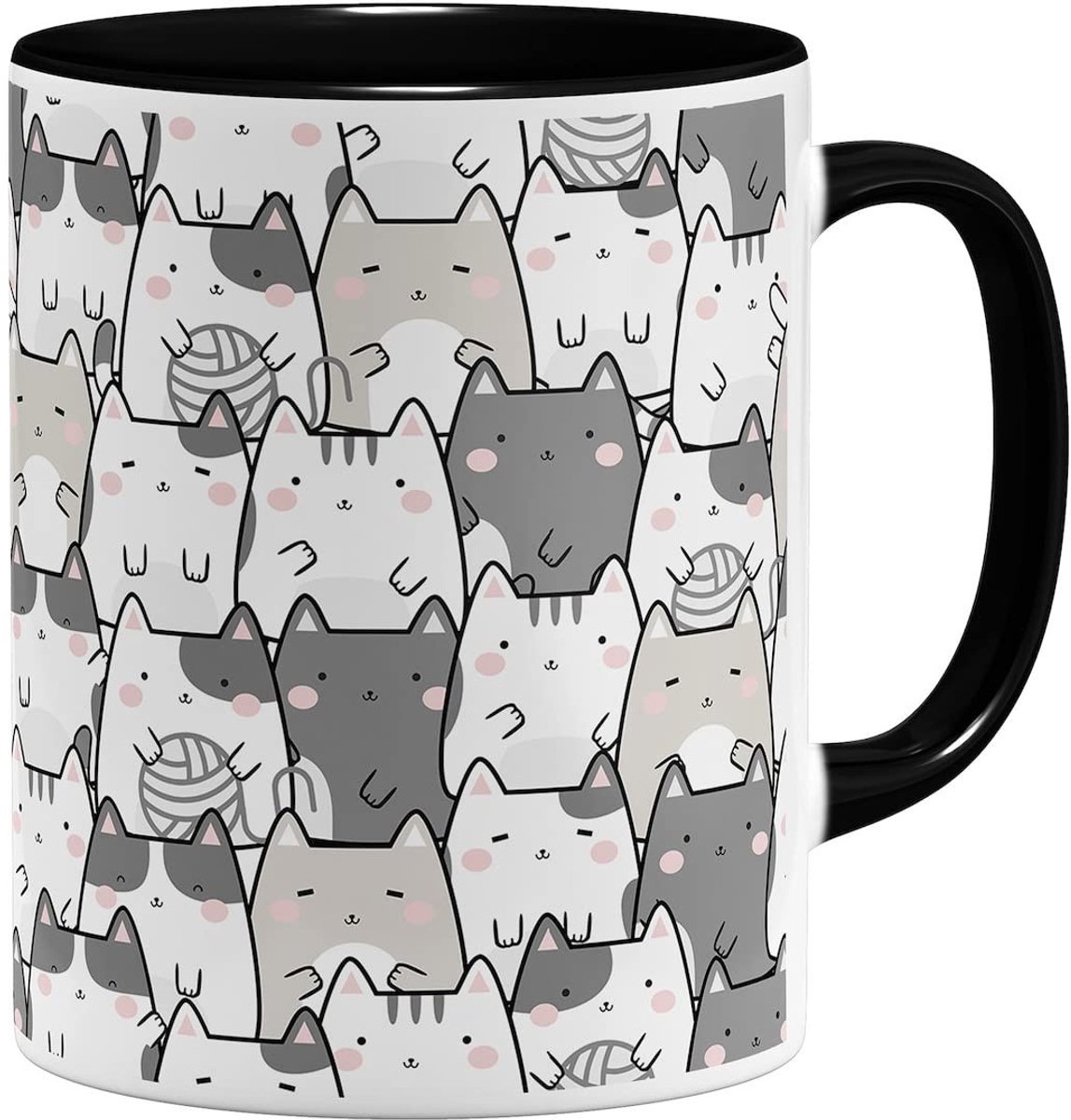 Elzusha - Leuke Keramische Mokken met Kat Motief 325ml