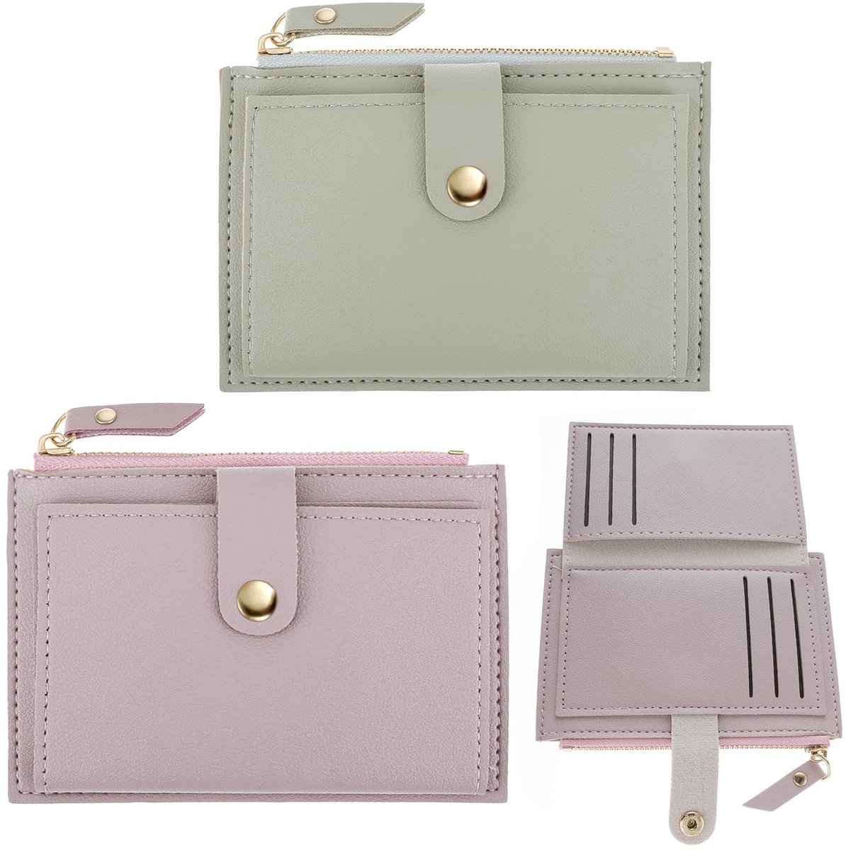 Elzusha - Mini Leer Portemonnees Set voor Vrouwen met Rits