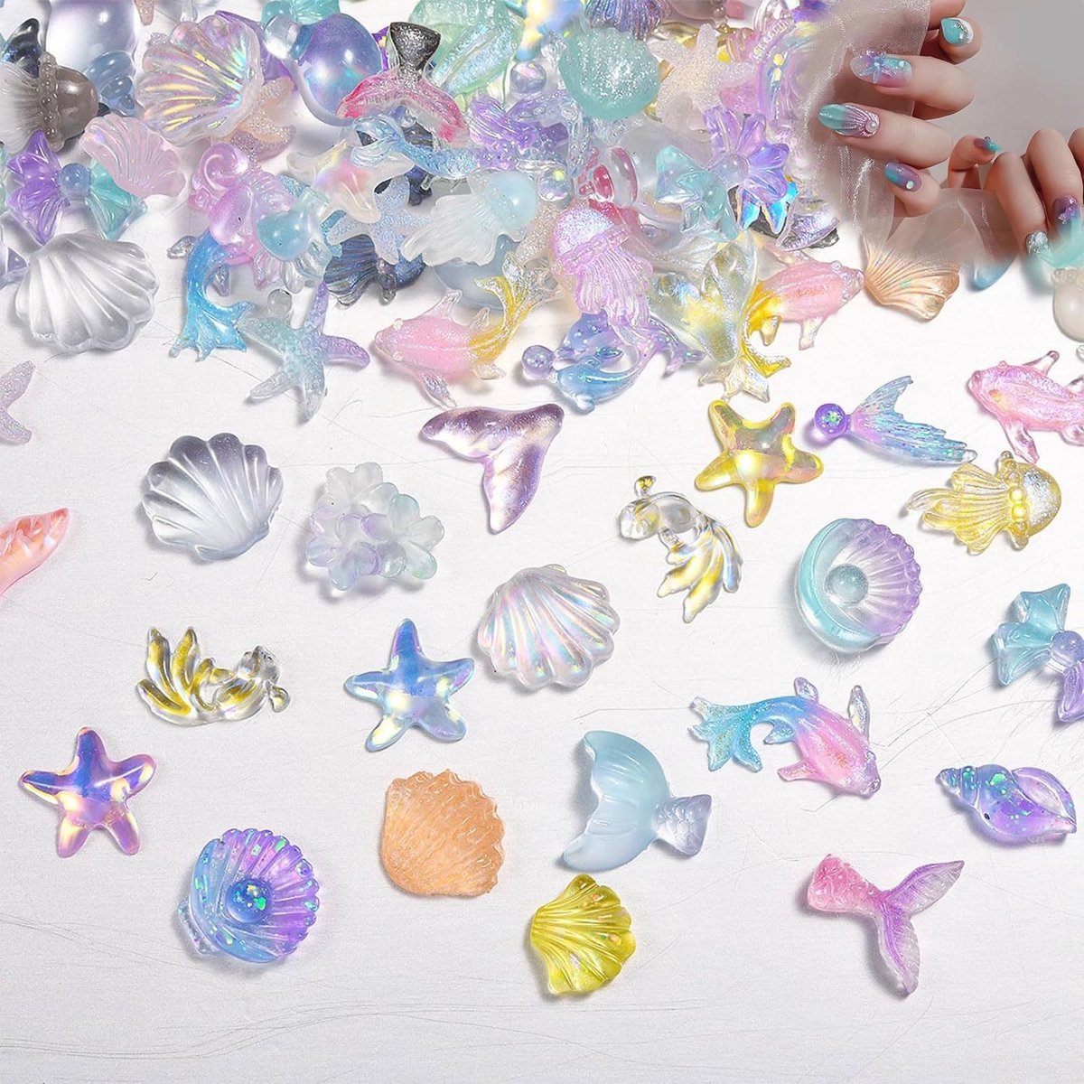 Elzusha - Set van 50 Ocean Nail Art Decoraties