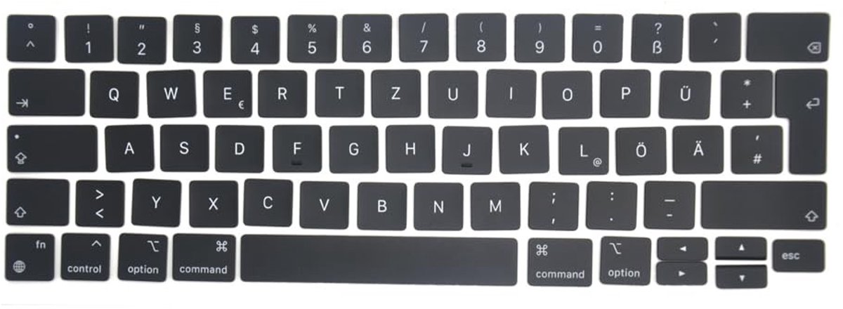 Elzusha - Vervangende Toetsen voor MacBook Pro 13,3 Inch met Duitse QWERTZ Indeling