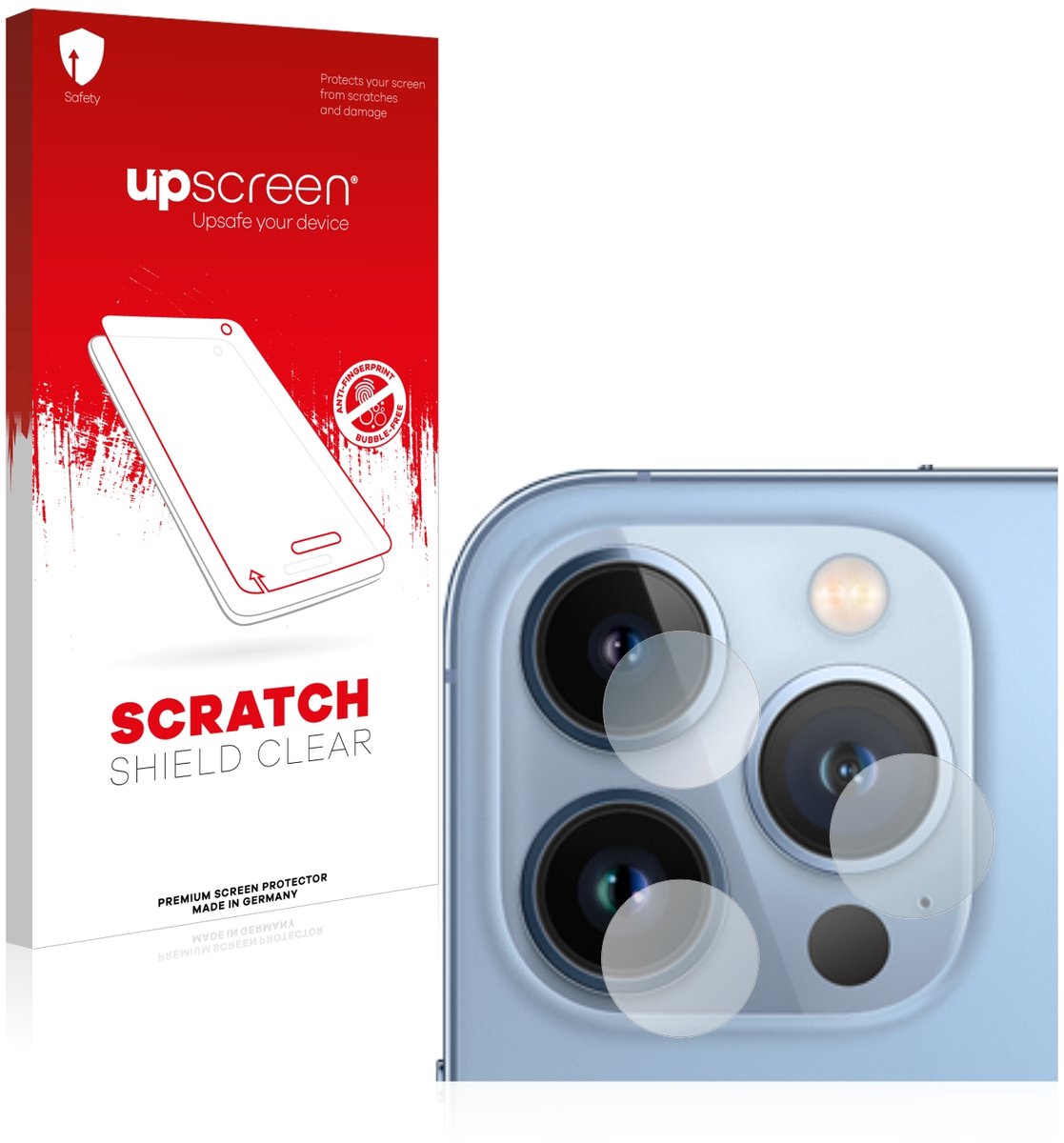 upscreen - Screenprotector voor Apple iPhone 13 Pro Max (ALLEEN Camera Lens) - Folie Beschermfolie transparant