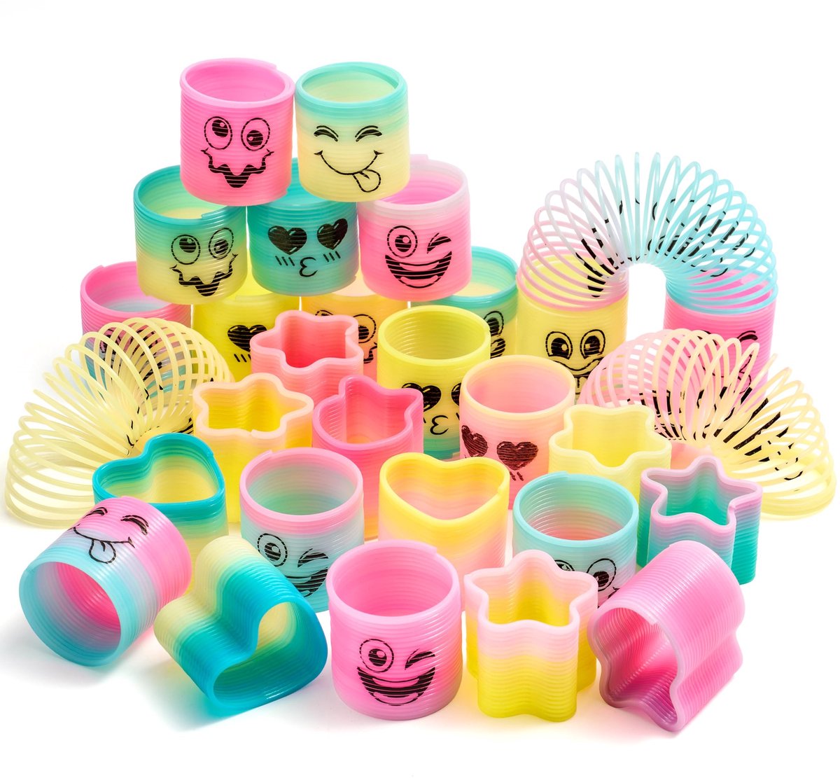 Elzusha - Mini Plastic Spiraalveer Speelgoed Set van 30 Stuks