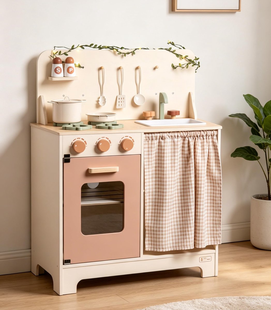 Elzusha - Houten Speelkeuken voor Kinderen met Accessoires