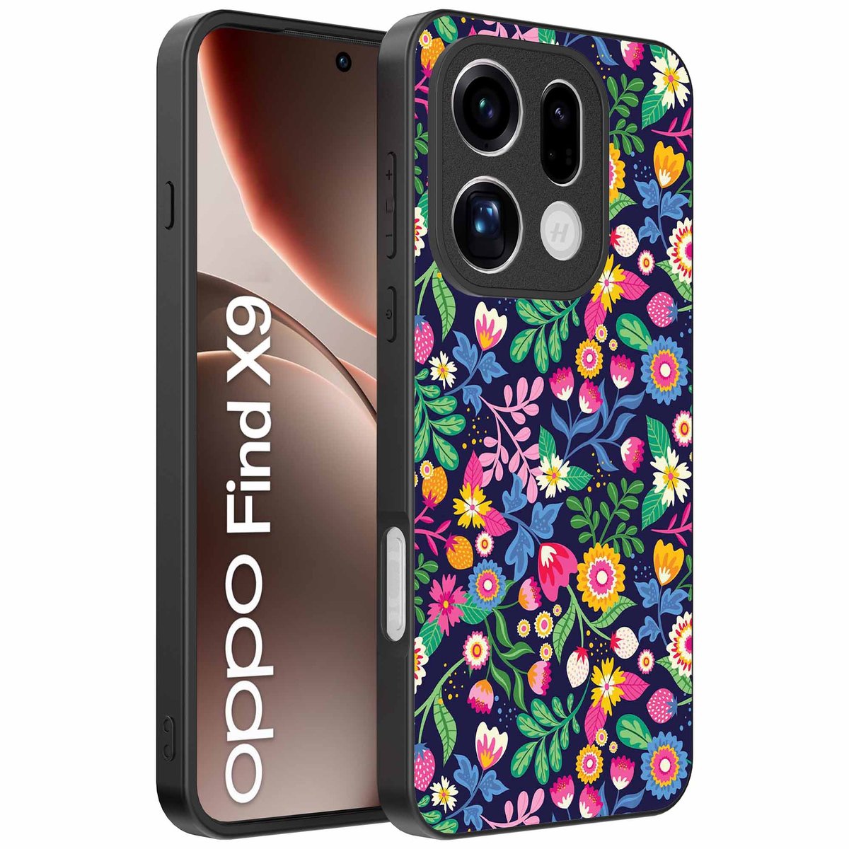 Geschikt voor Oppo Find X9 Telefoonhoesje met bloemen opdruk - TPU backcover case flower design - Smartphonica geschikt voor Oppo Find X9