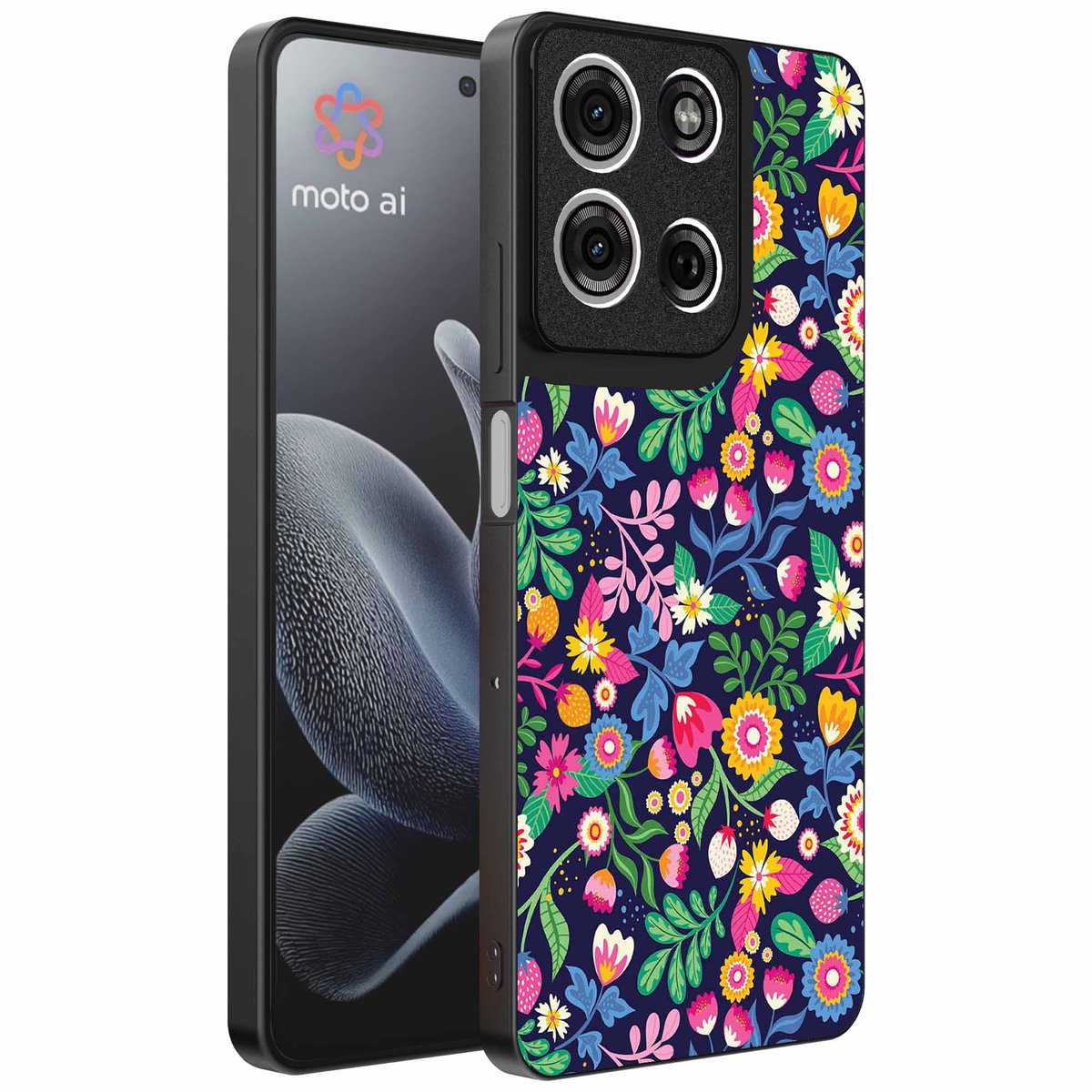 Geschikt voor Motorola Edge 70 Telefoonhoesje met bloemen opdruk - TPU backcover case flower design - Smartphonica geschikt voor Motorola Edge 70