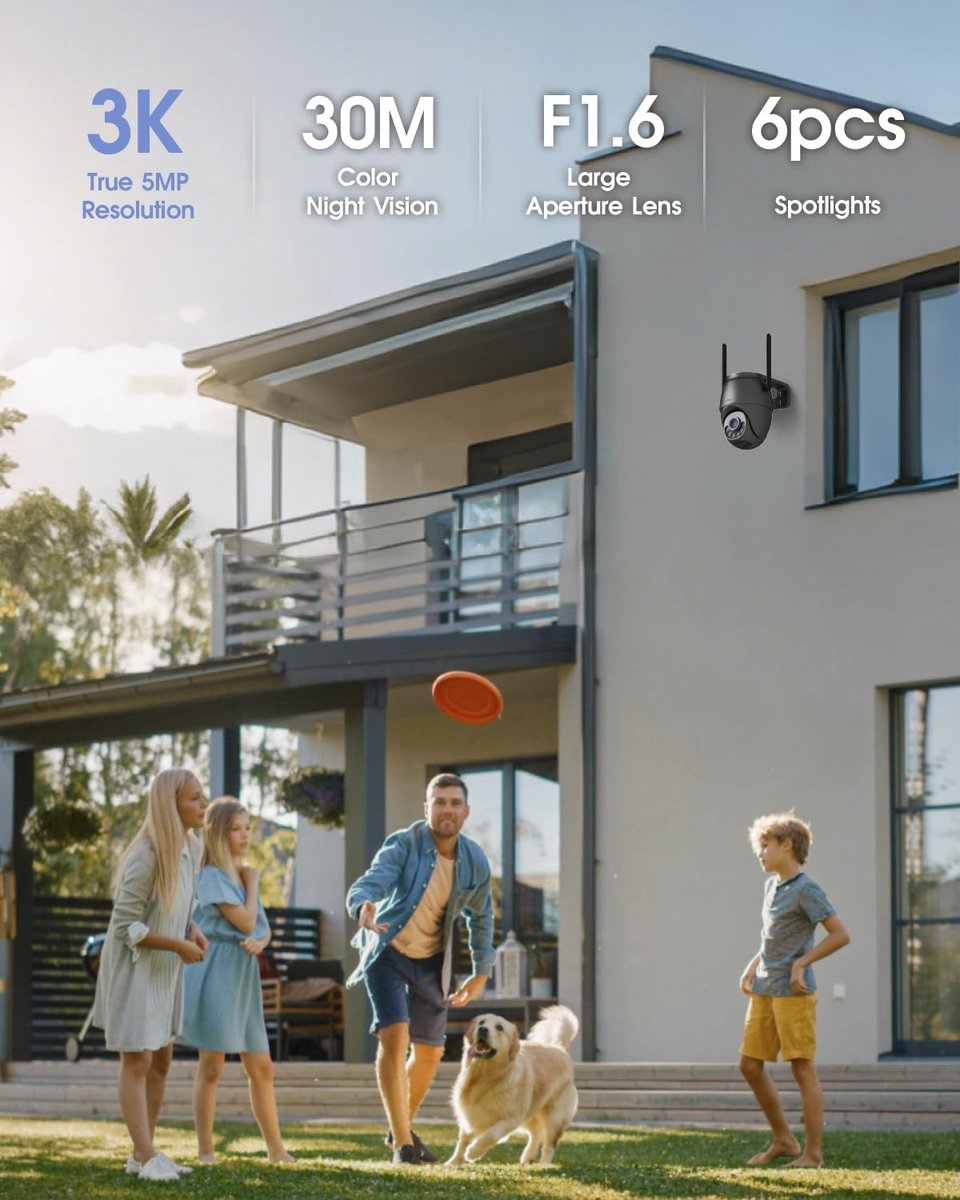 Solidchoice - Beveiligingscamera met Nachtzicht en Tweeweg Audio