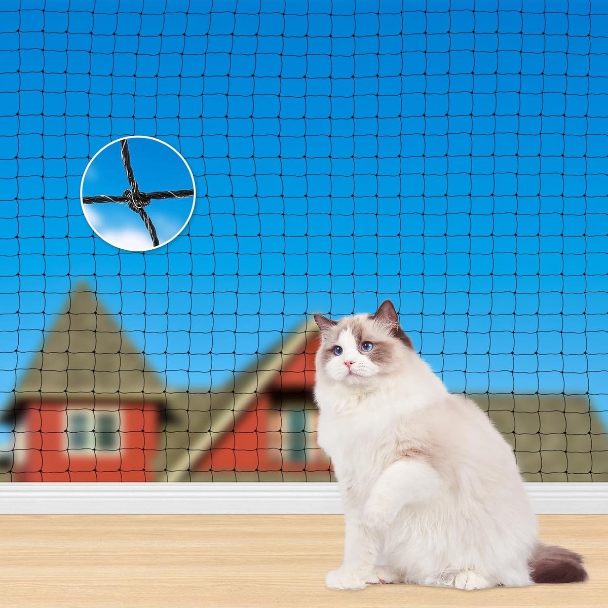 Solidchoice - Kattennet voor Balkon, UV-bestendig en Weerbestendig