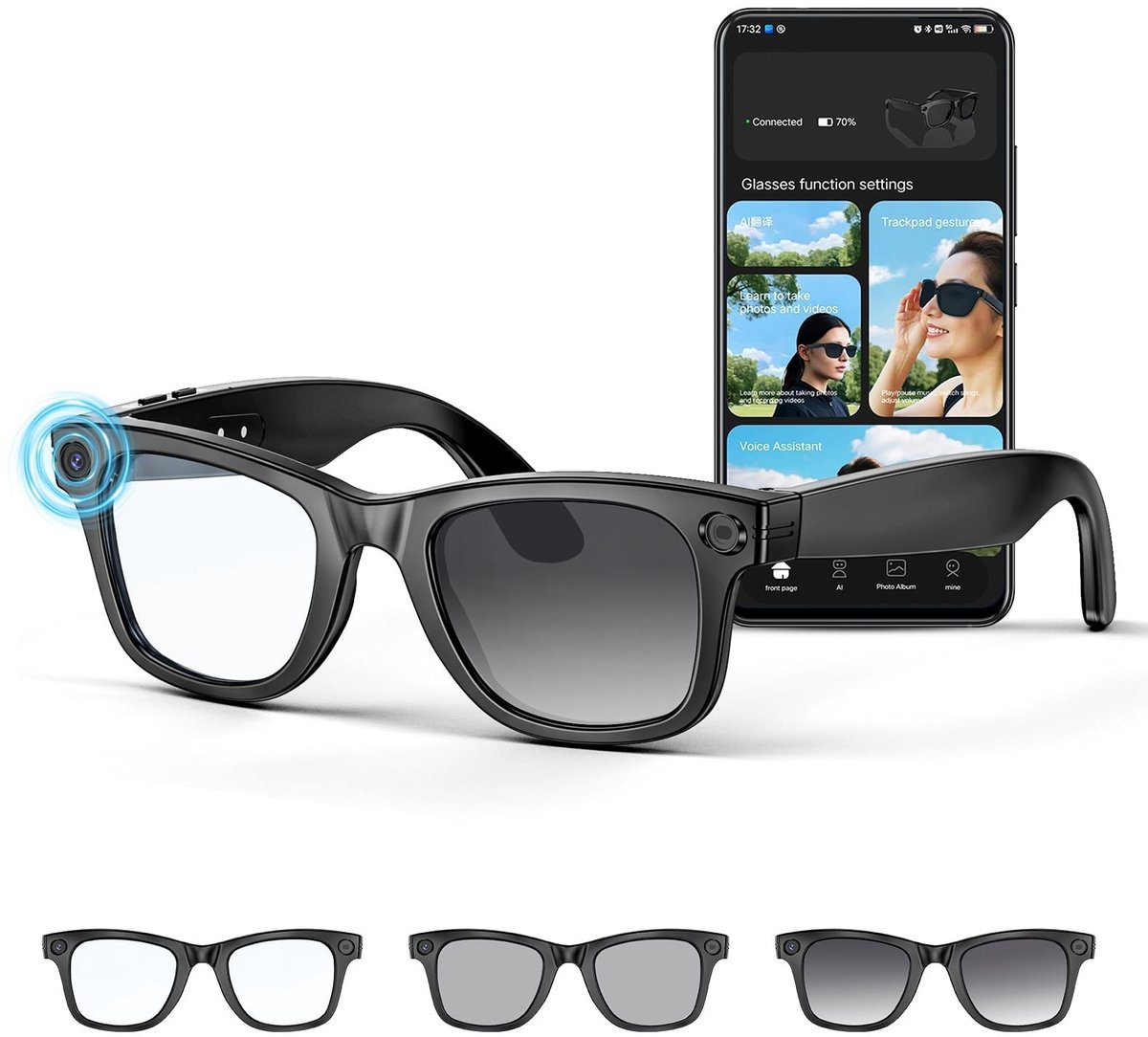 Solidchoice - Slimme Zonnebril met 4K HD Camera en Bluetooth Bel functie