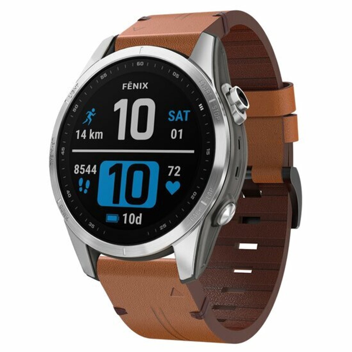 By Qubix - Geschikt voor Garmin bandje - 20mm Quickfit - Leren bandje - Bruin - Geschikt voor Garmin Fenix 9 / 9 pro - 43mm