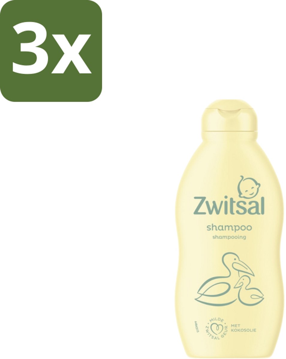 3 x Zwitsal Shampoo 200 ml - Baby Shampoo - Zwitsal Shampoo - Baby Haar - Babyhuid - Anti-prik Shampoo