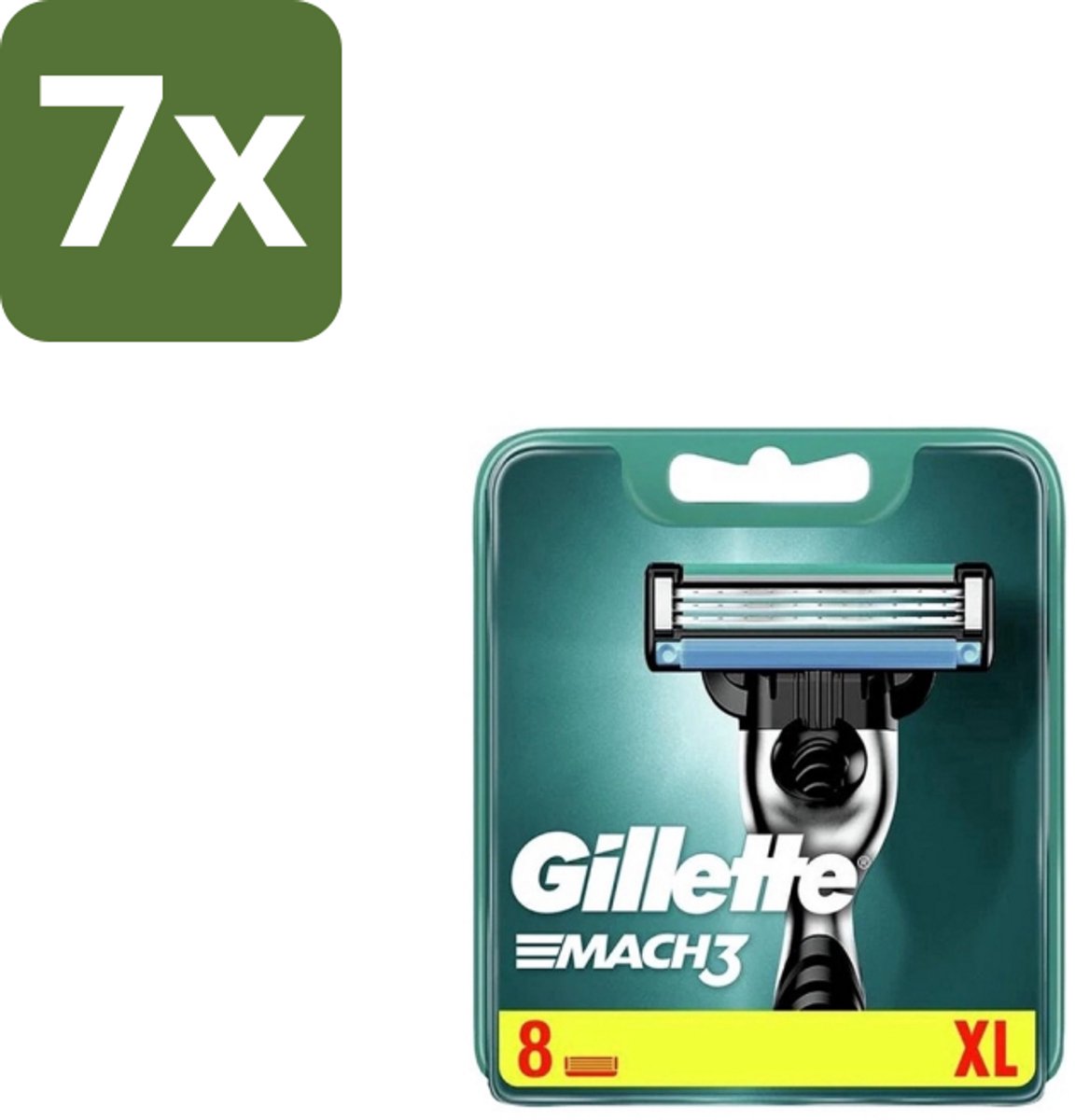 7 x Gillette – Mach3 – Scheermesjes – 8 mesjes - Scheren - Scheermesjes - Scheercomfort - Roodheid - Huidbescherming