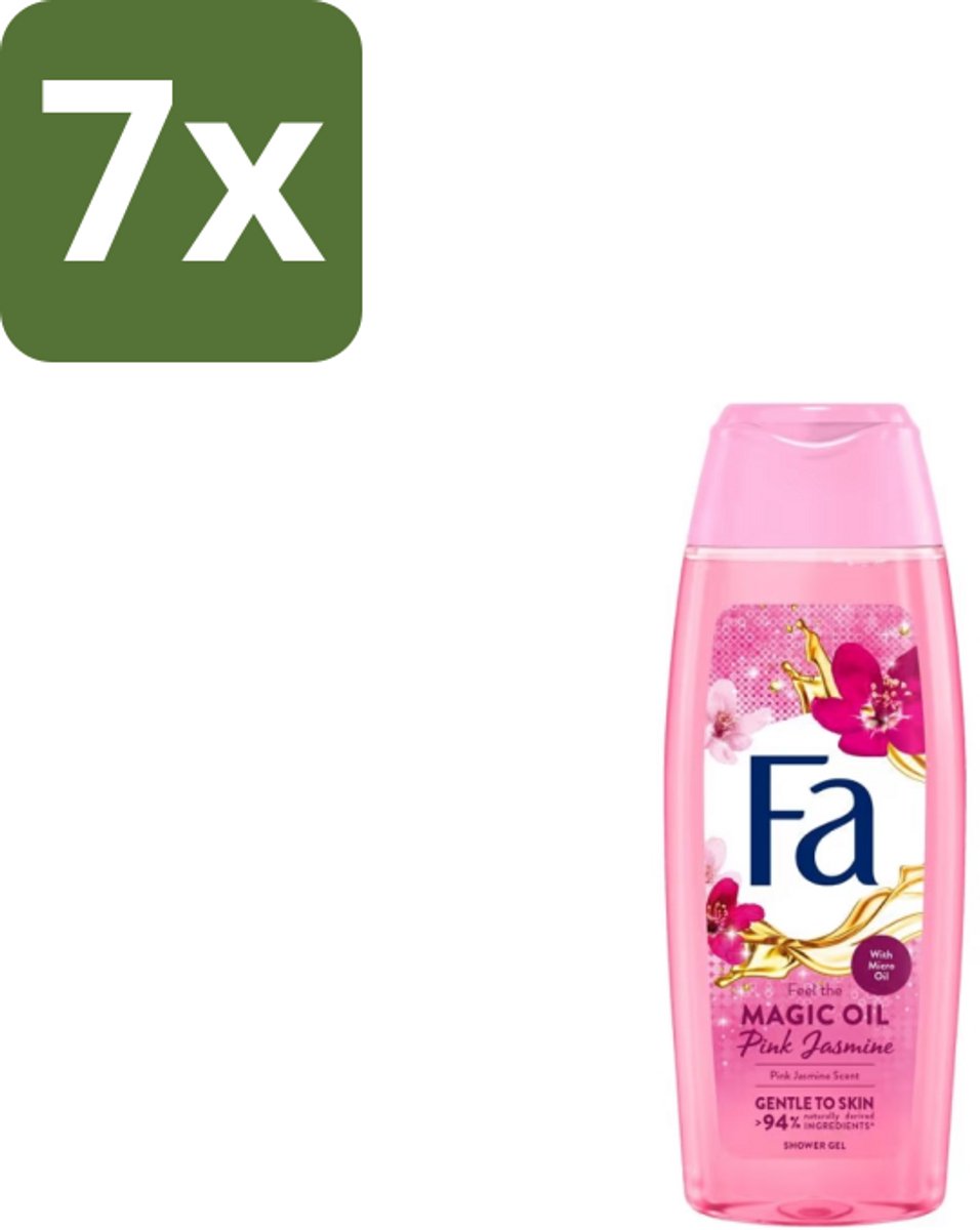 7 x Fa – Douchegel – Magic Oil Pink Jasmine – 250 ml - Douchegel - Roze Jasmijn - Magic Oil - Luxe Douche - Bloemige Geur