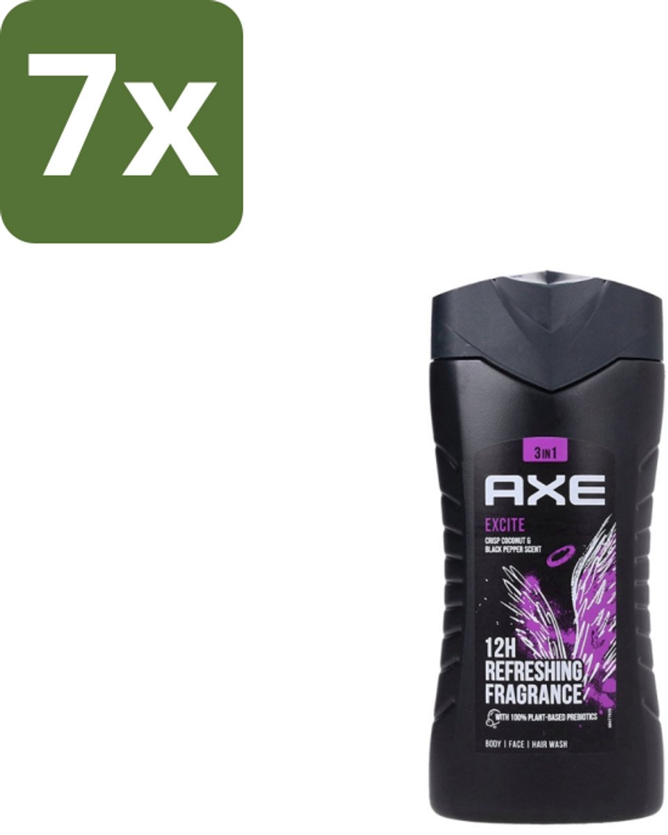 Axe – Douchegel – Excite - 250 ml - Bulkverpakking - 7 stuks