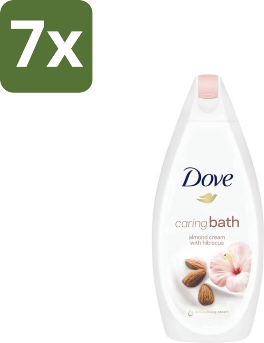 Dove – Badcrème – Caring Bath Almond – 450 ml - Bulkverpakking - 7 stuks