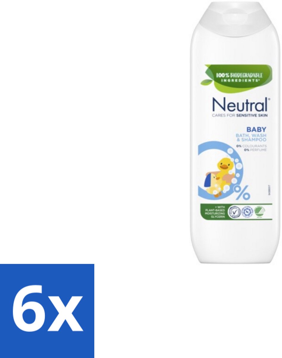 Neutral Baby Shampoo Parfumvrij 250 ml - Voordeelverpakking - 6 stuks