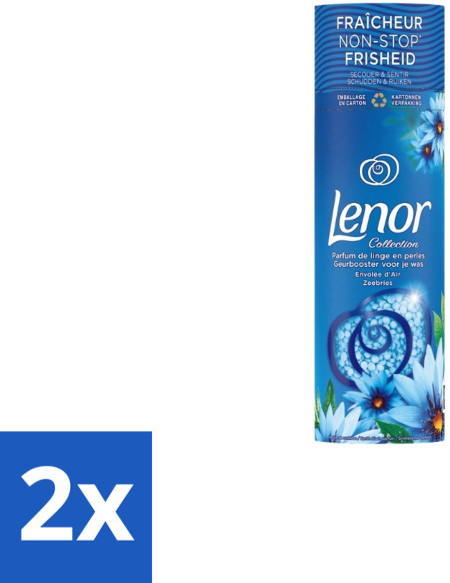 2 x Lenor – In-Wash Geurbooster – Zeebries – 19 wasbeurten - Zeebries Geur - Wasparfum - Wasgeur - Waskast - Wasmachine