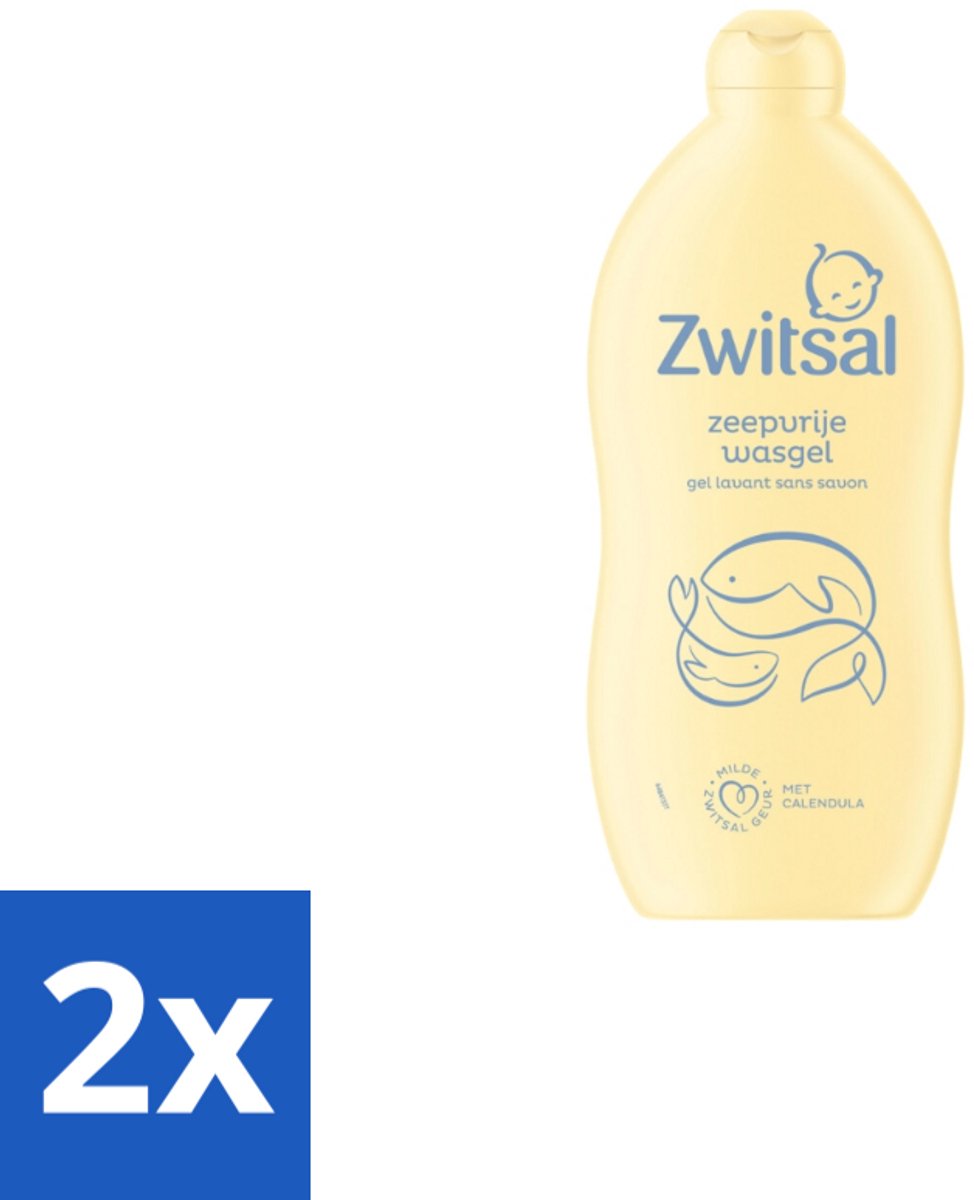 2 x Zwitsal Wasgel 700 ml - Baby Wasgel - Zeepvrije Wasgel - Babyhuid Verzorging - Calendula Wasgel - Anti-prik Wasgel