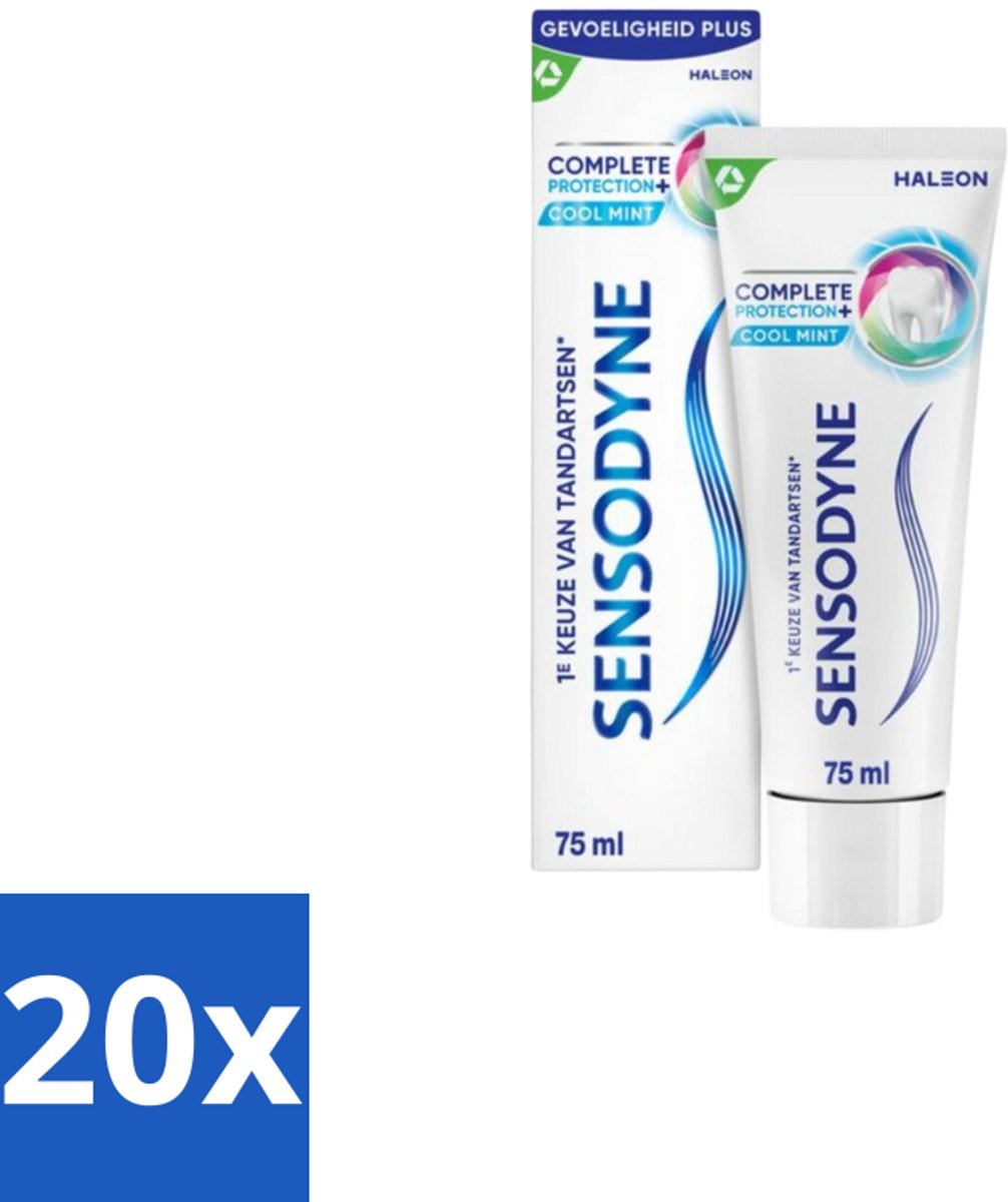 20 x Sensodyne – Tandpasta – Complete Protection + Cool Mint – 75 ml - Gevoelige Tanden - Tandgevoeligheid - Tandpasta - Mondverzorging - Tandplak