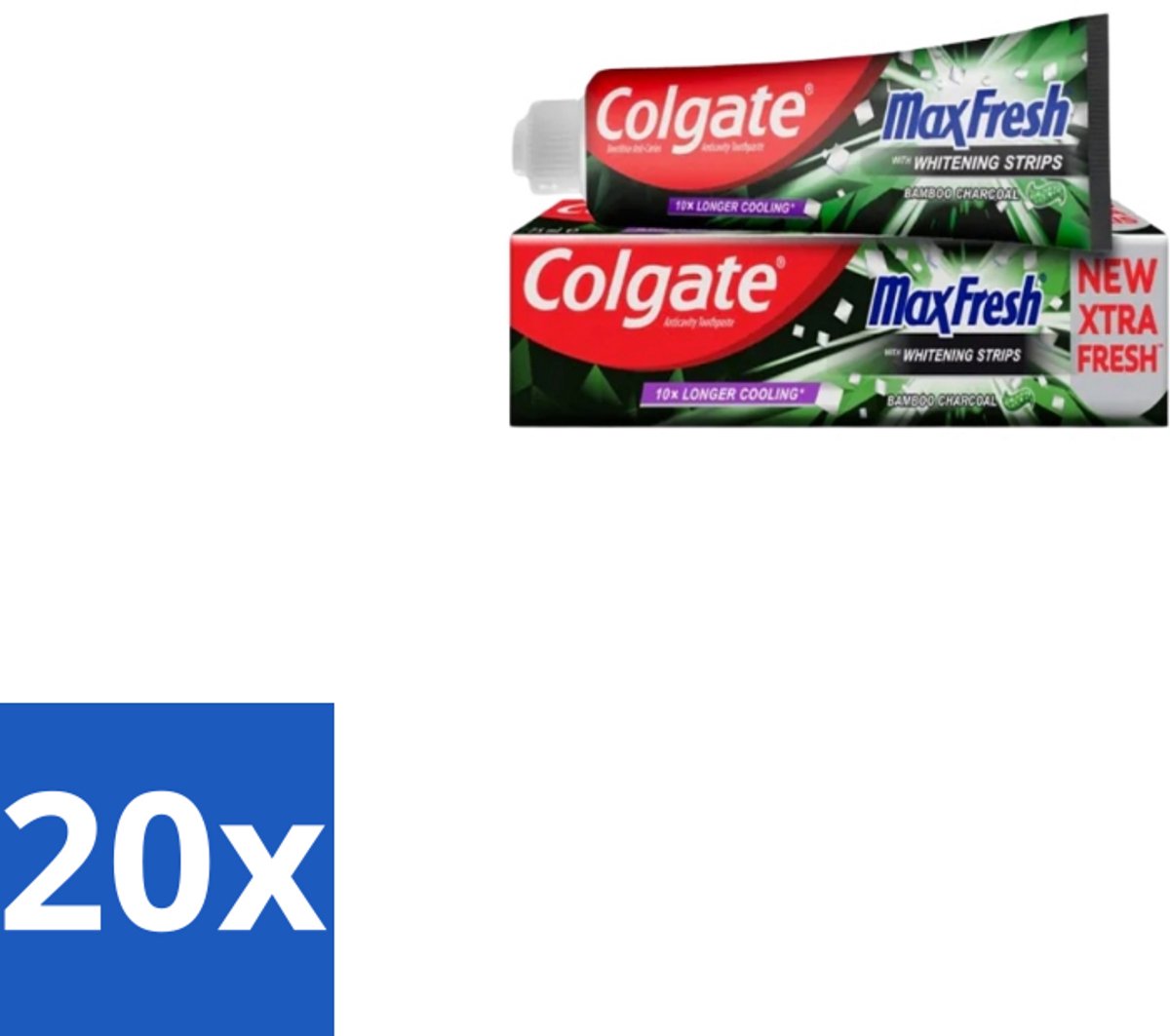 20 x Colgate – Tandpasta – MaxFresh Whitening Bamboo Charcoal – 100 ml - Voordeelverpakking - 20 stuks