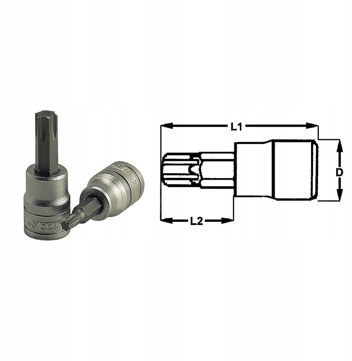 TENG TOOLS TX40 Dopsluitel met 3/8" aandrijving, CrV
