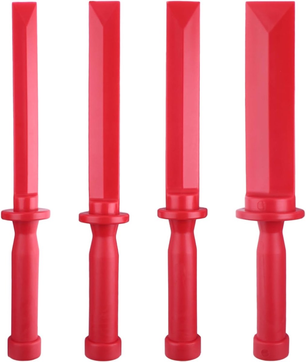 Set van 4 Stuks Chemisch Bestendige Plastic Schrapers - Ideaal voor Verwijderen van Lijm, Verf en Vuil met Diverse Breedtes van 3/4" tot 1-1/2