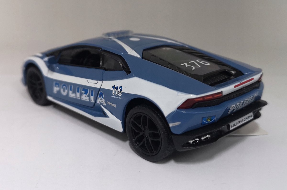 Kinsmart Lamborghini Huracan Politie Modelauto 1:36
