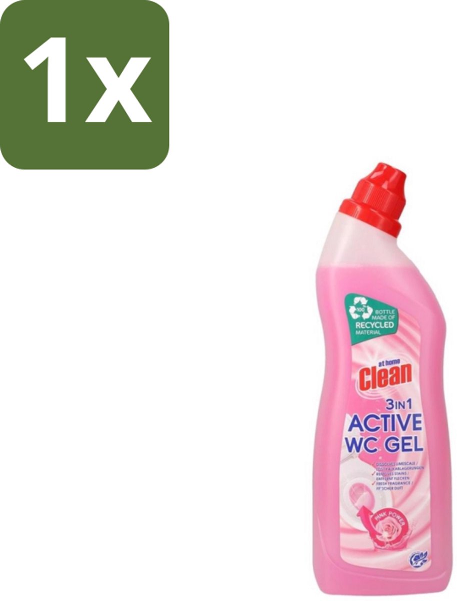 1 x At Home Clean – Toiletreiniger – 3-in-1 Formule – 750 ml - Toiletreiniger - Reinigen - Ontkalken - Frisheid - Hygiëne