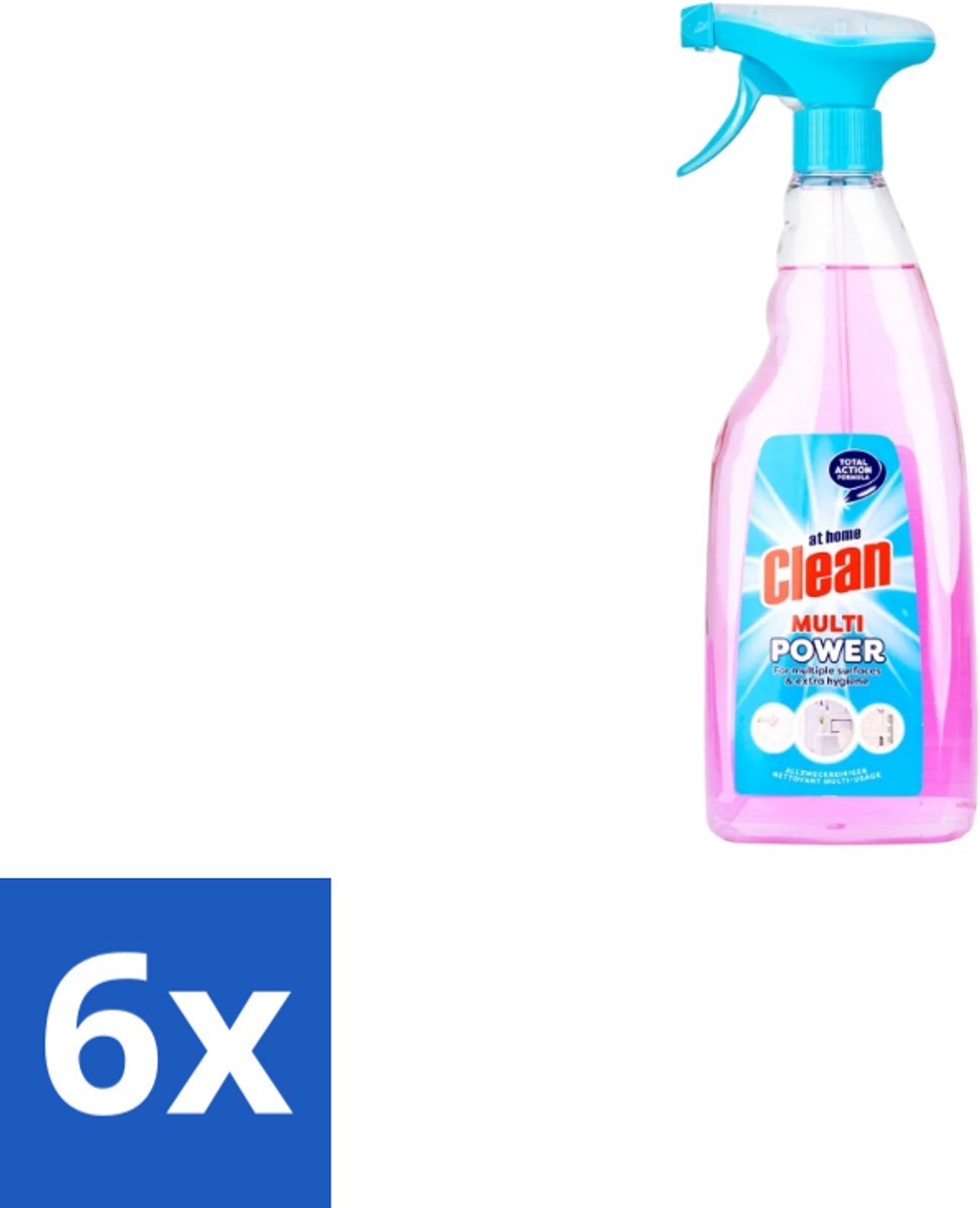 6 x At Home Alles Reiniger Spray 750 ml - Allesreiniger - Reinigingsmiddel - Vuil Verwijderen - Vet Verwijderen - Schone Geur