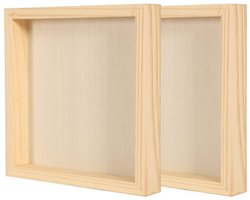 CENPEK 2-pack houten panelen onafgewerkte houten canvas houten paneelborden voor schilderen gieten kunst gebruik met - ShopVlot