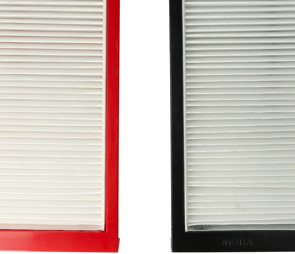 vhbw-filterset, vervanging voor Zehnder 8717573476751, 18501512 voor ventilatie-unit – luchtfilter G4 / F7 (2 stuks), 29 x 15 x 5 cm, wit / rood / zwart