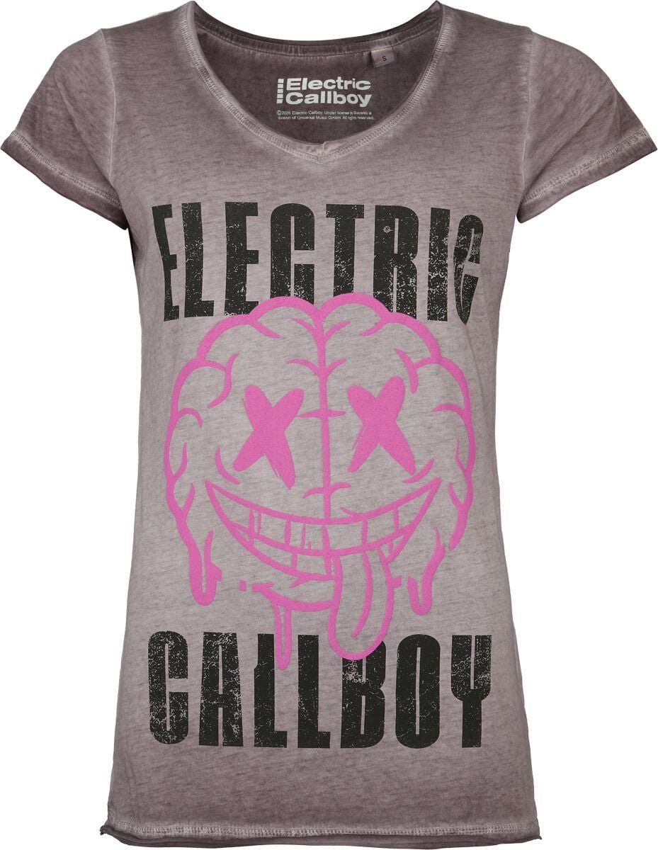 Electric Callboy Brain 3D Print Dames T-shirt - lila - L