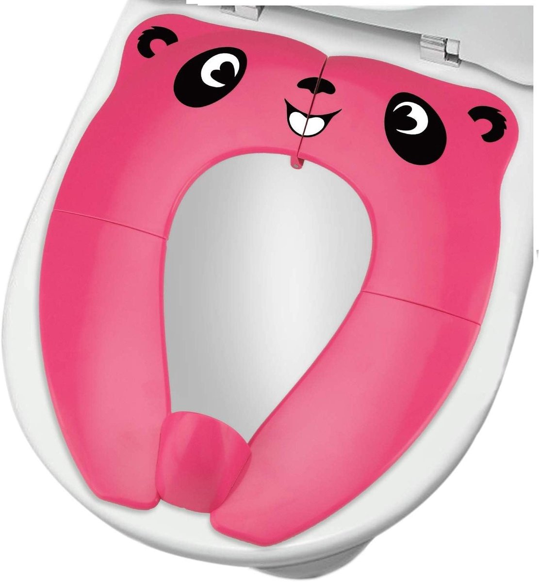 Baby Toilet Reducer - Opvouwbaar Zitsje - Zindelijkheidstraining - 8 Antislip Pads - Opvouwbaar 7x6x2 Inch - Roze