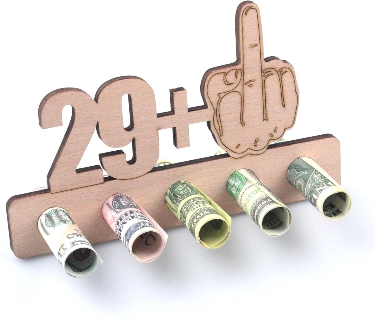 Originele Houten Geld Cadeau voor 30e Verjaardag, Grappige 29+1 Decoratie, Unieke Verjaardagscadeaus voor Mannen en Vrienden
