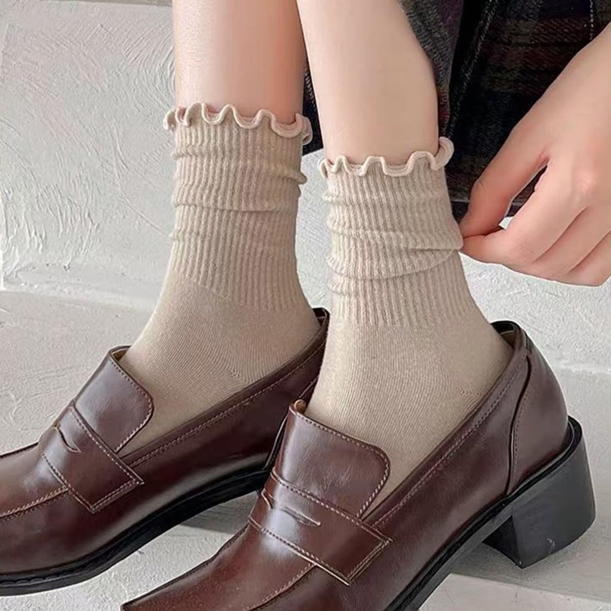Elegante Ruffle Kousen voor Dames, Lace Ankle Socks, Perfect voor Kostuums en Dansfeesten
