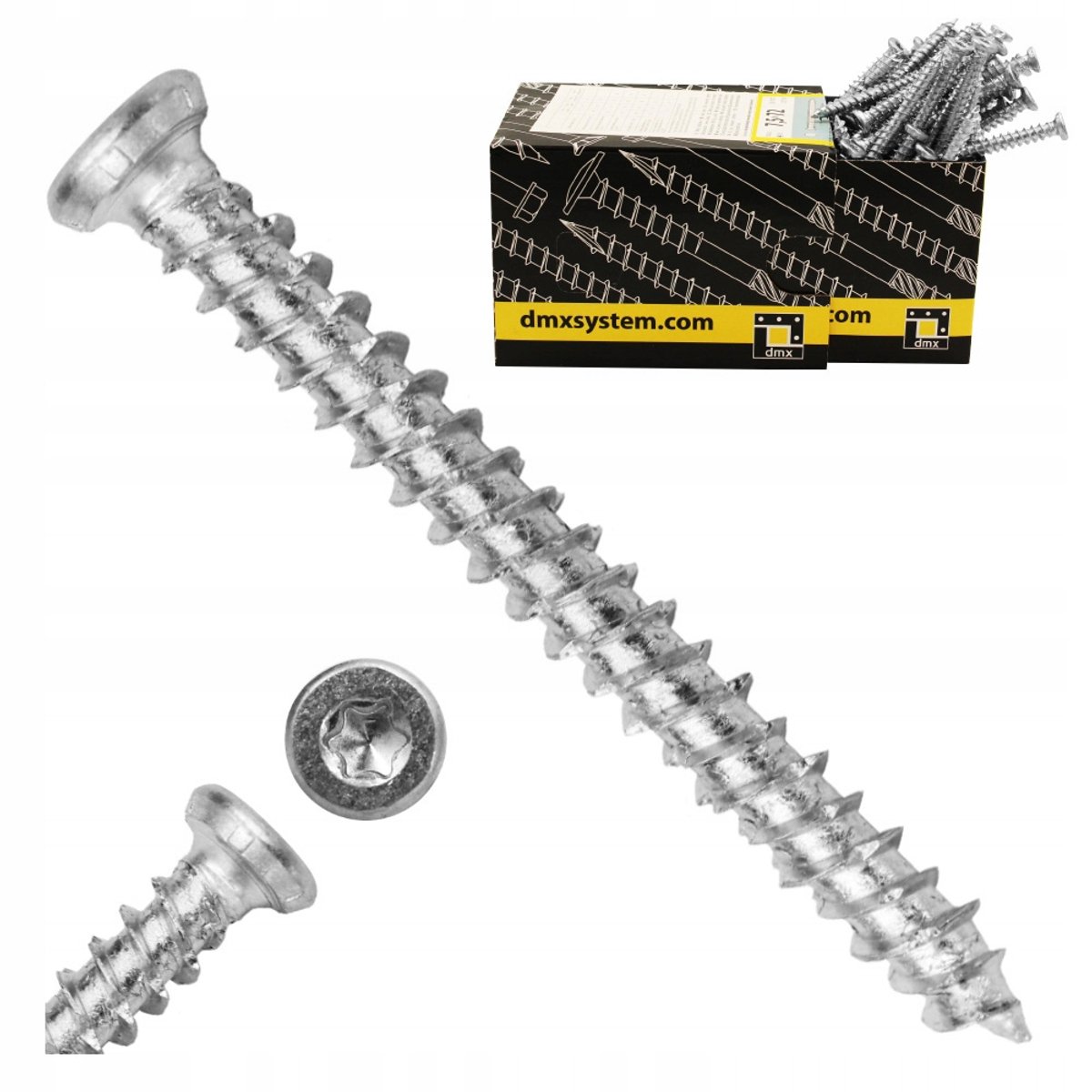 Domax Kozijnschroeven Torx 7.5x72mm Verzinkt 100st