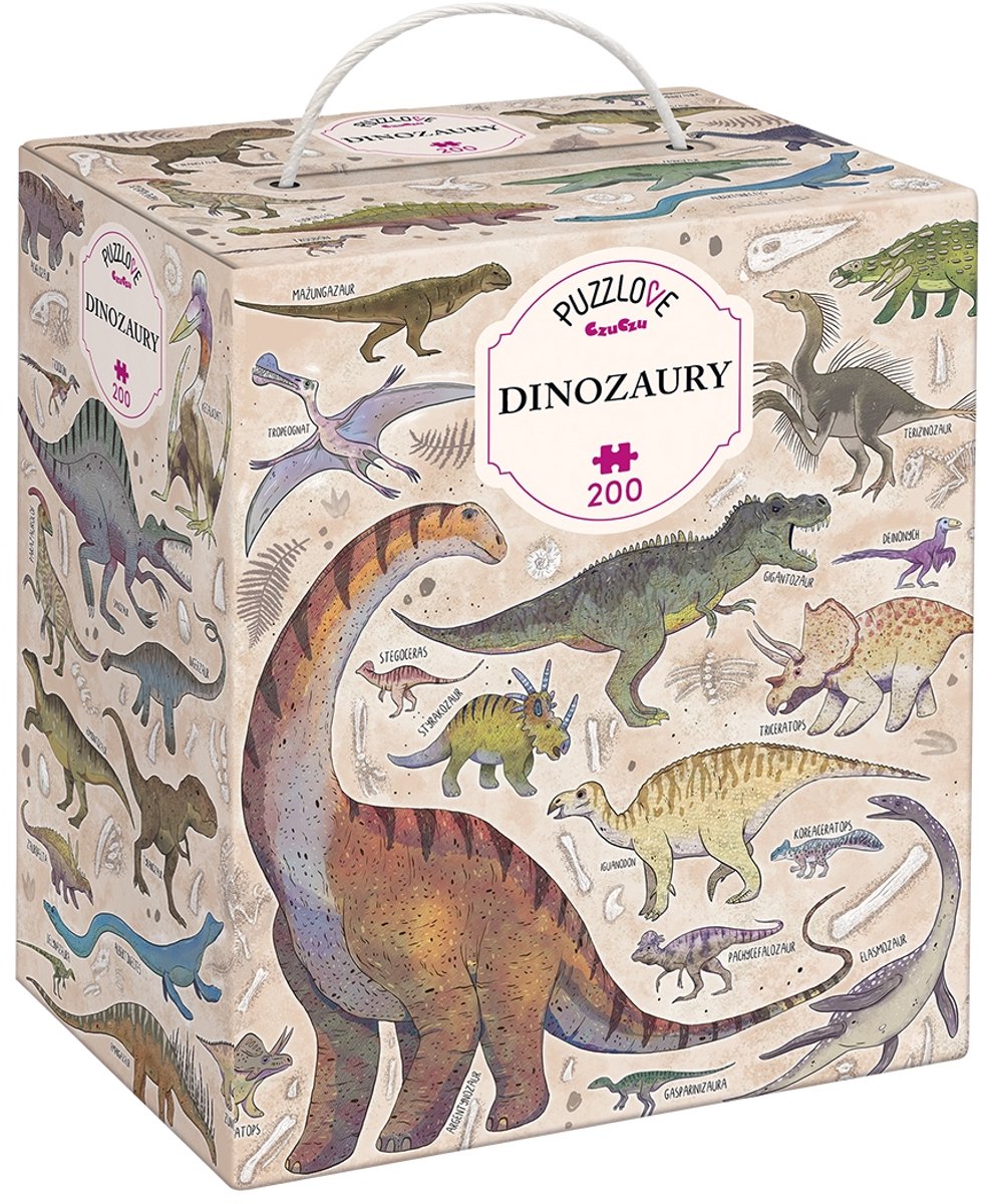 Dino Puzzel 200 Stuk - Ontspannende Legpuzzel met Prehistorische Reptielen