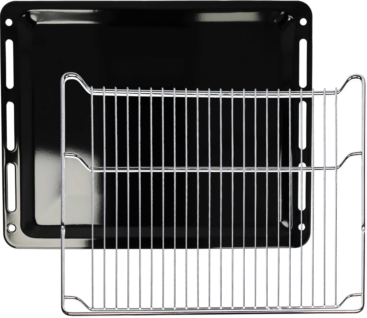 vhbw bakplaat, rooster (set van 2 stuks), compatibel met Bosch HSG636XS6/05, HSG636ES1/01, HSG636XS6/13, HSG636BS1/15 ovens – 45,5 x 36,4 x 2 cm