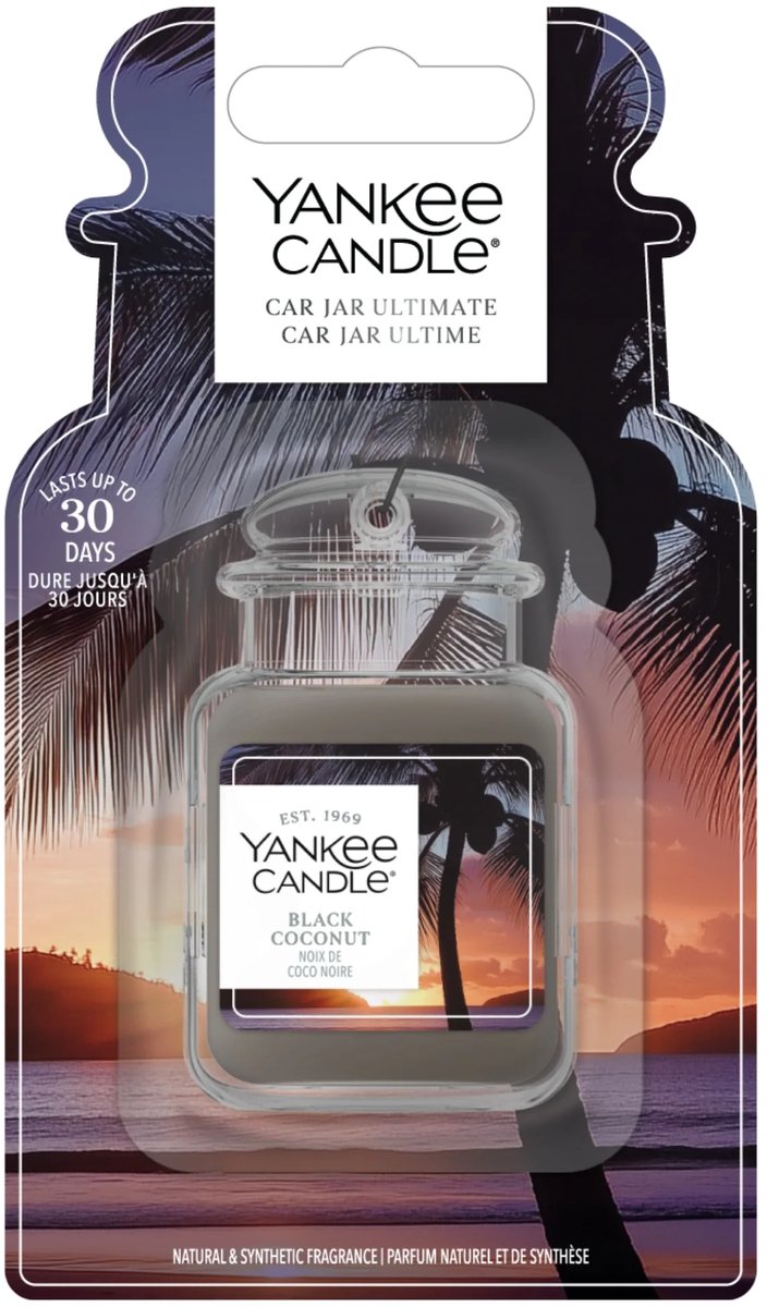 Yankee Candle - Black Coconut Car Jar Ultimate Autoparfum - 1 maand geurplezier