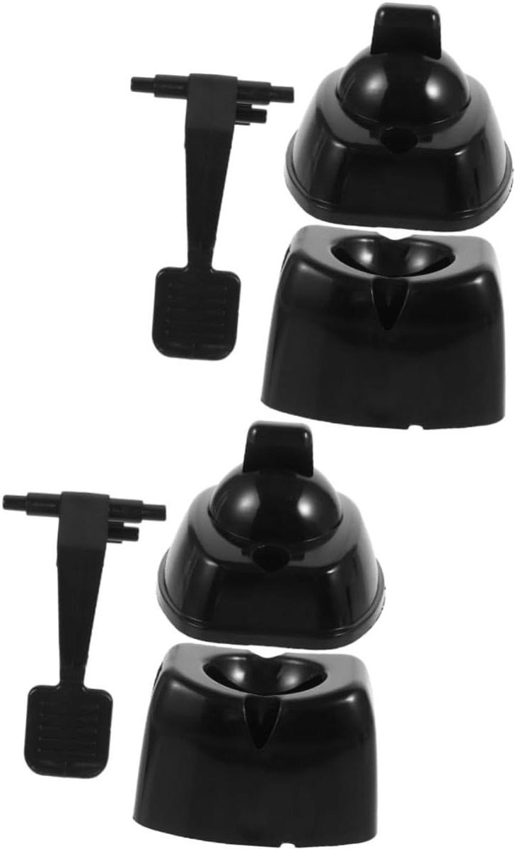 Deurhaak Set - Deurvanger Camper - Camper Deur Beveiligen - Zelfsluitend Mechanisme - 6 cm - Zwart