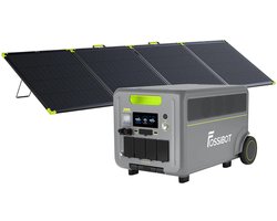 FOSSiBOT F7200 Industriële Hoogvermogen Powerstation + T202 Micro-Omvormer + SP400PRO Zonnepaneel 5222Wh 7200W | Uitbreidbaar tot 15,67kWh UPS <10ms Voor Thuis, Werkplaats & Camper