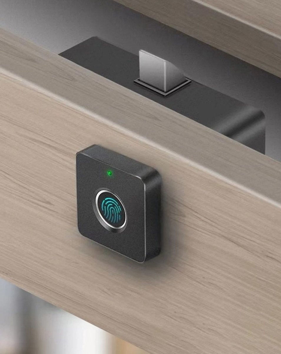 House of Balance Fingerprint Lock - Nachtkast Slot - Beveiliging - Lade Slot - Vinger afdruk Kastslot - Vingerafdruk Ontgrendeling - Kasten en Lades