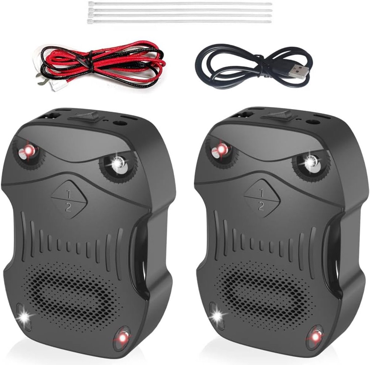 2x Ultrasone Rattenafweerder – Auto Motor op Batterij – Muizenafweerder onder de Motorkap – Garage, Zolder, Kelder, Magazijn – Voertuigbescherming